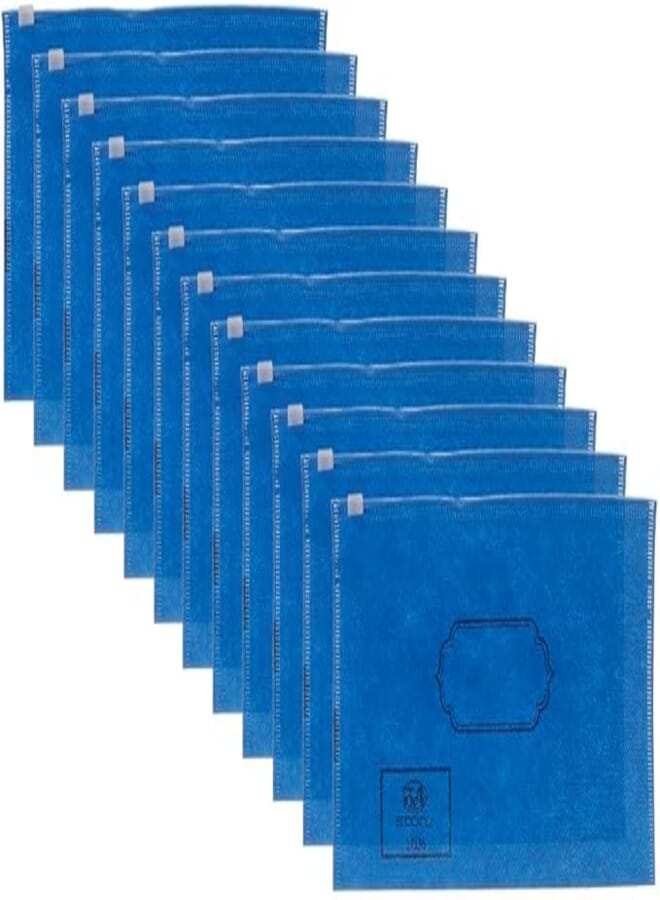 3A B4-17338 Fabric B4 Binder 30 * 38 cm with Zipper Tractor 12 Pieces - Blue